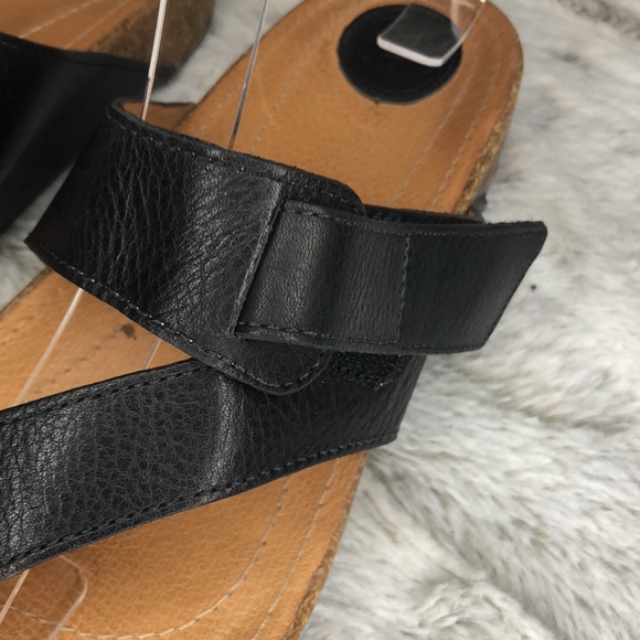 Nurture Black Leather Camdenn Comfort Sandal 8 - Picture 5 of 12